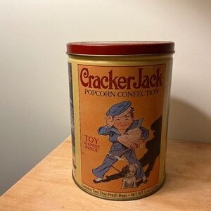 Cracker Jack Popcorn Confection Vintage Tin 1991